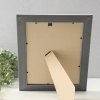 Фоторамка для фото 21х30 см (с ножкой) "Luxe Elegance" пластик, серебро, (пластик экран)