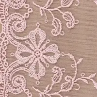 Кружево на сетке, 110 мм, 11&plusmn;1 м, нежно-розовое