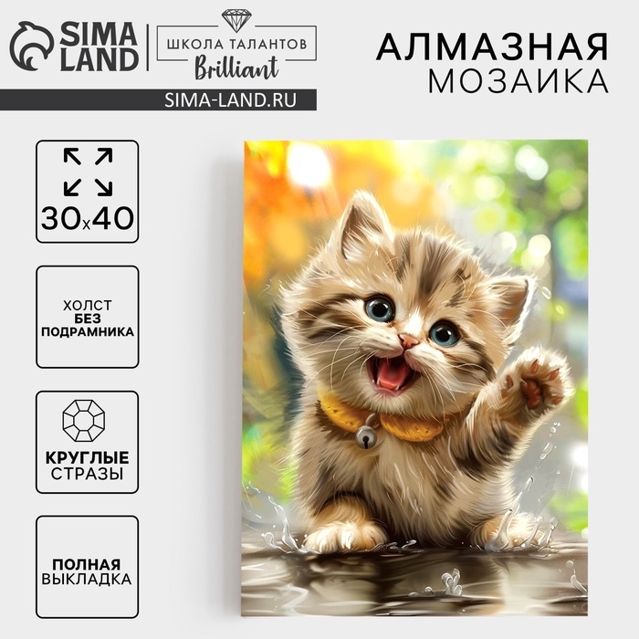 Алмазная мозаика с полным заполнением на холсте «Пушистый Милаш», 30 х 40 см Алмазная мозаика с полным заполнением на холсте «Пушистый Милаш», 30 х 40 см