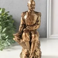 Фигура гипс &laquo;Николай II на скале&raquo;, 17.5 см, бронза