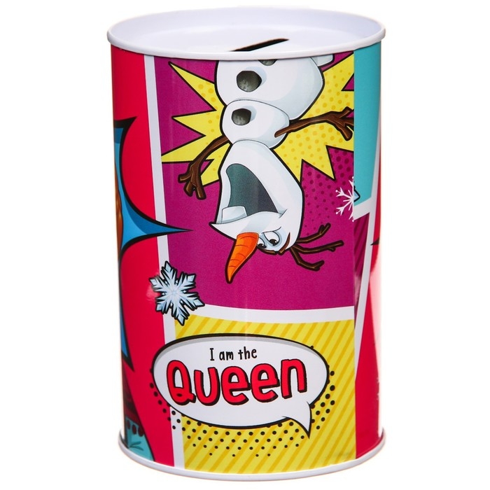 Копилка металлическая, 6,5 см х 6,5 см х 12 см Копилка металлическая, 6,5 см х 6,5 см х 12 см "Анна и Эльза", Холодное сердце