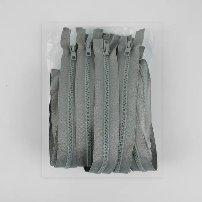 Молния «Трактор», №5, разъёмная, замок автомат, 70 см, светло-серая