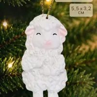Ёлочная игрушка &laquo;Барашек&raquo;, 5.5&times;3.2 см