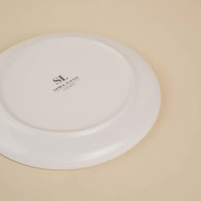 Тарелки SL Home &laquo;Гато&raquo;, d=24 см, набор 2 шт., фарфор, белые