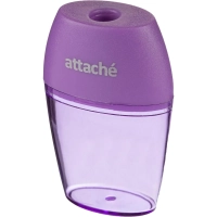 Точилка Attache Bright Colours 1 отв., цветной контейнер, ассорти
