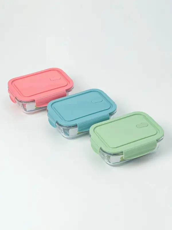 Контейнер Доляна Cook and Freeze, 650 мл, 17.5&times;13&times;6 см, с крышкой, жаропрочное стекло, МИКС