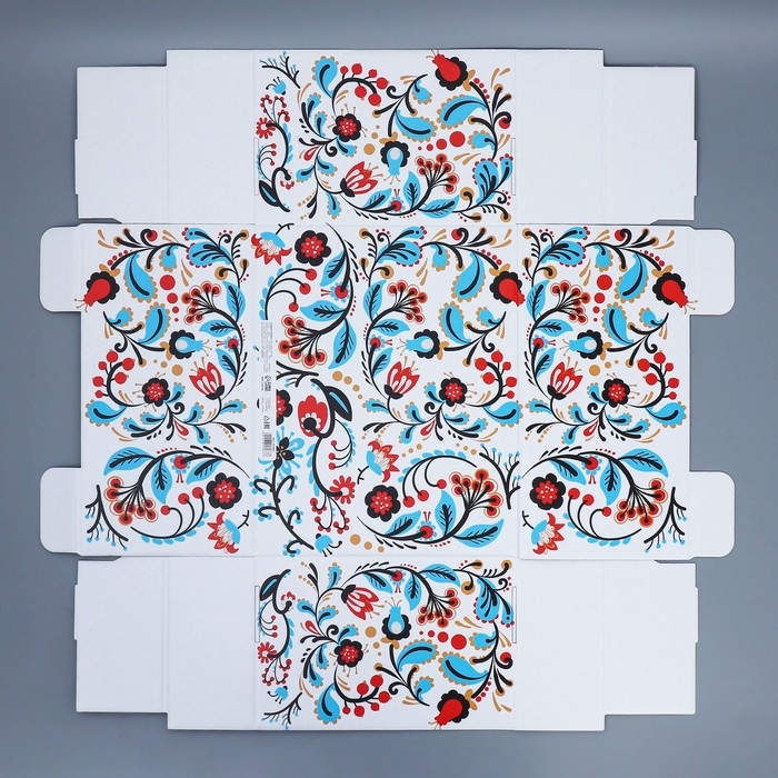 Коробка подарочная новогодняя складная «Народная», 31,2 х 25,6 х 16,1 см, Новый год Коробка подарочная новогодняя складная «Народная», 31,2 х 25,6 х 16,1 см, Новый год