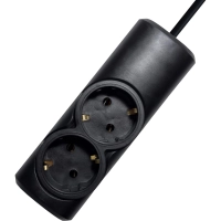 Удлинитель PROGIX PG213 2р/2м/2,2кВт/10А заземление, черный, ПВС 3х0.75