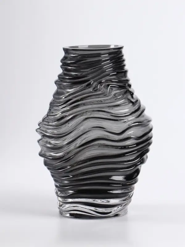 Ваза для цветов &laquo;Модесто&raquo;, 19&times;12 см, стекло, чёрная