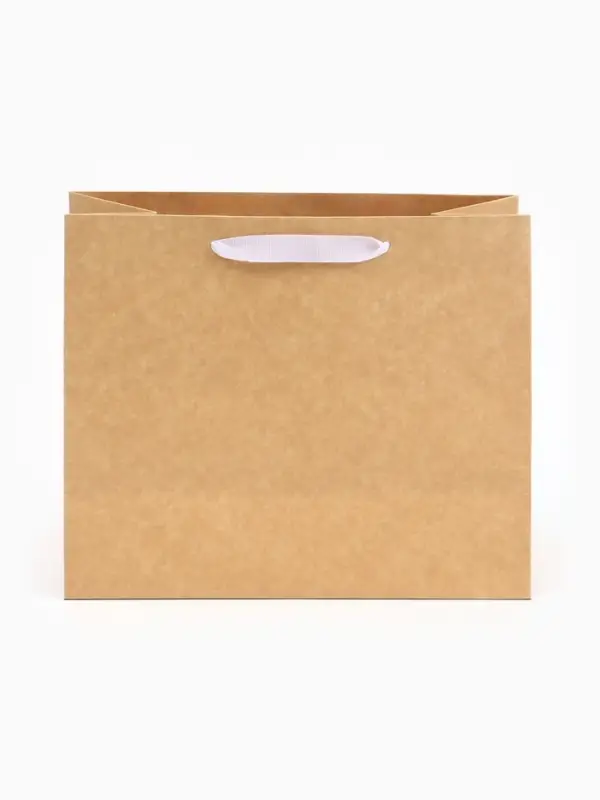 Пакет подарочный крафтовый с пластиковым окном &laquo;Счастья в Новом году&raquo;, 24&times;20&times;11 см