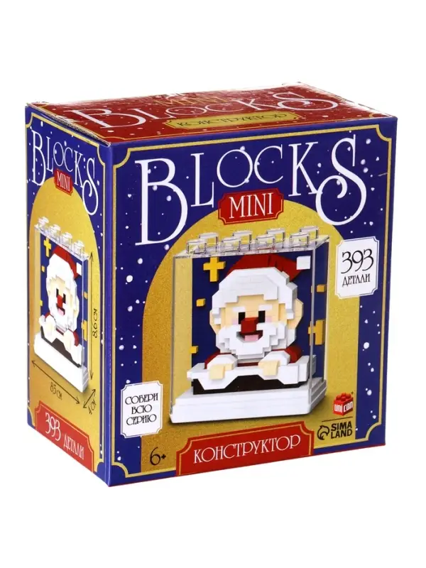 UNICON Конструктор UNICON Конструктор "Mini Blocks", 393 детали, Дед Мороз