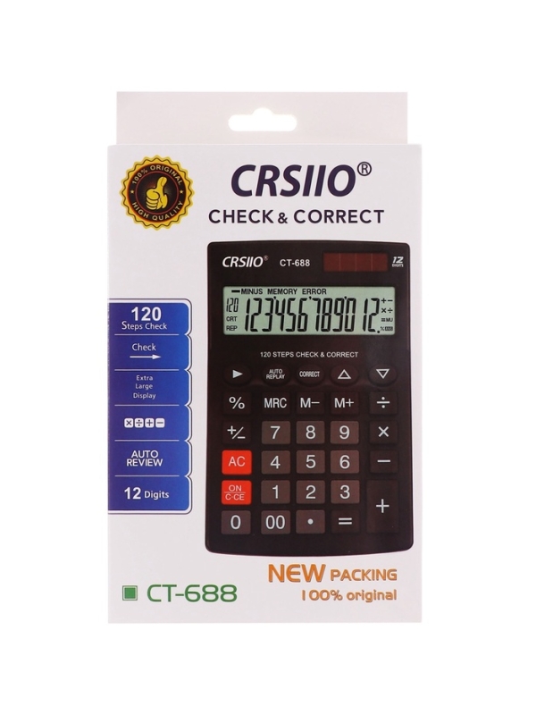 Калькулятор настольный 12-разрядный CT-388, розовый Калькулятор настольный 12-разрядный CT-388, розовый