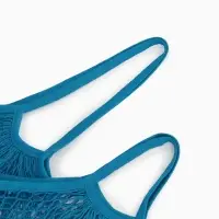 Набор 2 шт.: сумка-авоська плетёная, клетка 1.5 см, синяя