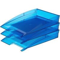 Лоток горизонтальный Attache City прозр. Синий