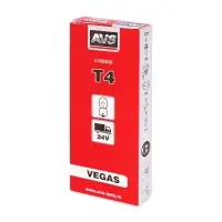 Лампа AVS Vegas 24V.T4(BA9S) BOX 10шт.