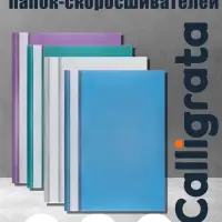 Набор папок- скоросшивателей А4, 200 мкм, Calligrata TOP Mistral, 4 штуки, микс