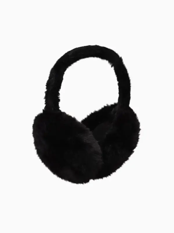 Меховые наушники складные женские MINAKU, чёрные, размер 54-58 Меховые наушники складные женские MINAKU, чёрные, размер 54-58