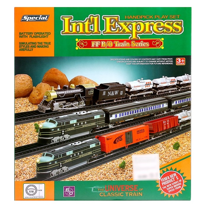 Железная дорога &laquo;Экспресс&raquo;, со световыми эффектами, протяжённость пути 3,6 м
