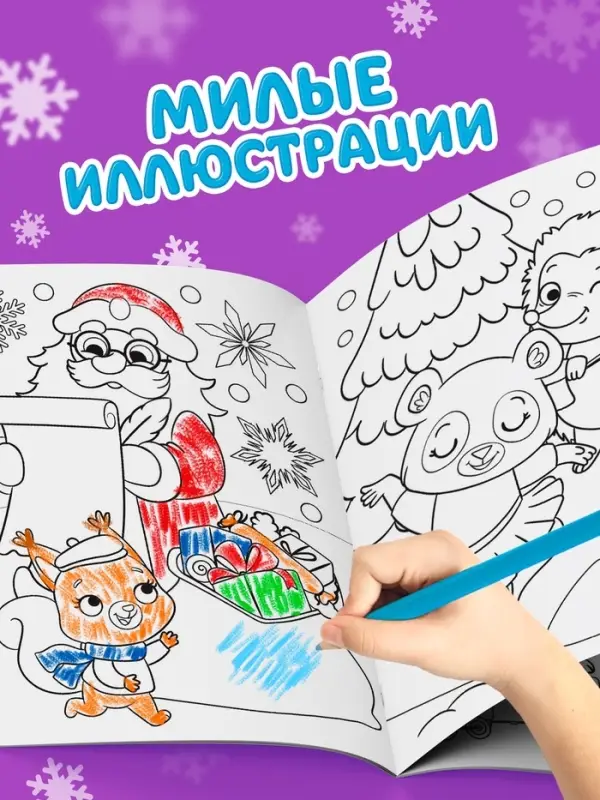 Раскраска новогодняя &laquo;Письмо Деда Мороза&raquo;, 12 стр.