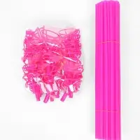 Трубочки и зажим для воздушных шаров, d=10 мм, длина 40 см, МИКС, 50 штук (в упаковке один цвет)