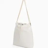 Сумка - мешок женская без застёжки, 35&times;7&times;33 см, со стёжкой, белая