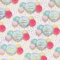 Бумага упаковочная глянцевая &laquo;С Днём рождения&raquo;, тиснение, 50&times;70 см