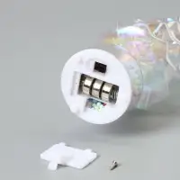 Фигура светодиодная "Елочка блестящая", 4 LED, 14,5х5,5 см, от бат. 3xAG13, Т/БЕЛЫЙ