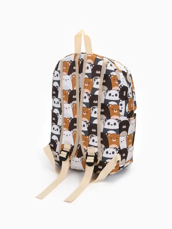 Рюкзак школьный &laquo;Медведи&raquo;, с пеналом, 29&times;12&times;41 см, разноцветный