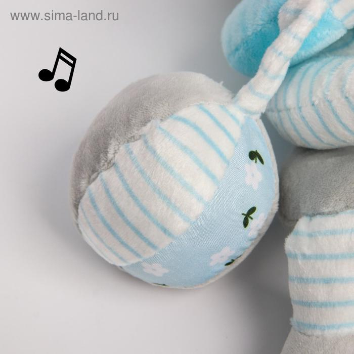 Растяжка - спираль с игрушками дуга на коляску / кроватку для малышей 0+ «Слоник», цвет голубой, Крошка Я 504 Растяжка - спираль с игрушками дуга на коляску / кроватку для малышей 0+ «Слоник», цвет голубой, Крошка Я 504