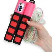 Скакалка спортивная ONLYTOP, 2.7 м, регулируемая, со счётчиком, цвет МИКС