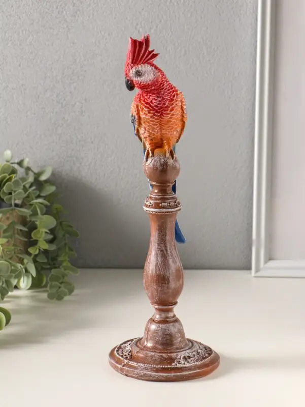 Фигура полистоун "Попугай" 33х12х12 см