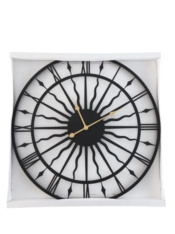 Часы настенные интерьерные &laquo;Солнце&raquo;, серия: Лофт, металл, бесшумные, плавный ход, d=80 см, от батарейки 1&times;АА