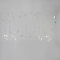 Гирлянда &laquo;Бахрома&raquo; 2.7&times;0.9 м с насадками &laquo;Месяц&raquo;, IP20, прозрачная нить, 138 LED, свечение белое, 8 режимов, 220 В
