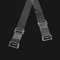 Лямки для бюстгальтера, силиконовые, фурнитура металл, 1.5 см, 37 см, пара, прозрачные