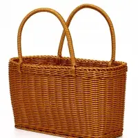 Корзина пластик 35 х 22 х 21 см, ручка17 см коричневый