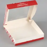 Коробка подарочная новогодняя, складная 20&times;20&times;4 см &laquo;Елочные шарики&raquo;