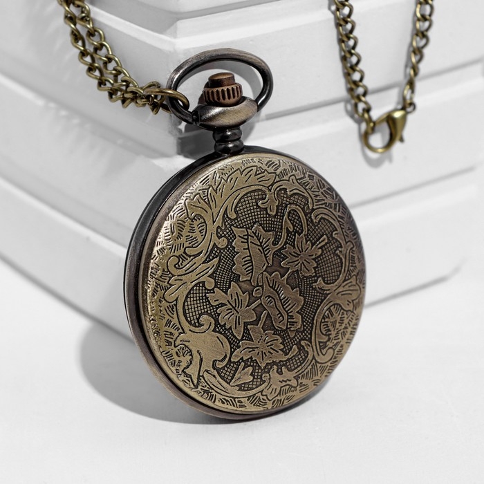 Часы карманные Часы карманные "Цветок", кварцевые, d-4.5 см