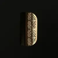 Ручка профильная мебельная торцевая CAPPIO, м/о 96 мм, с узором, матовое золото