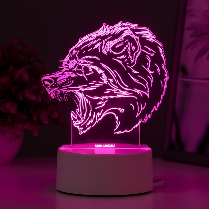 Светильник  Светильник "Оборотень" LED RGB от сети 14,3х9,5х14,3 см RISALUX