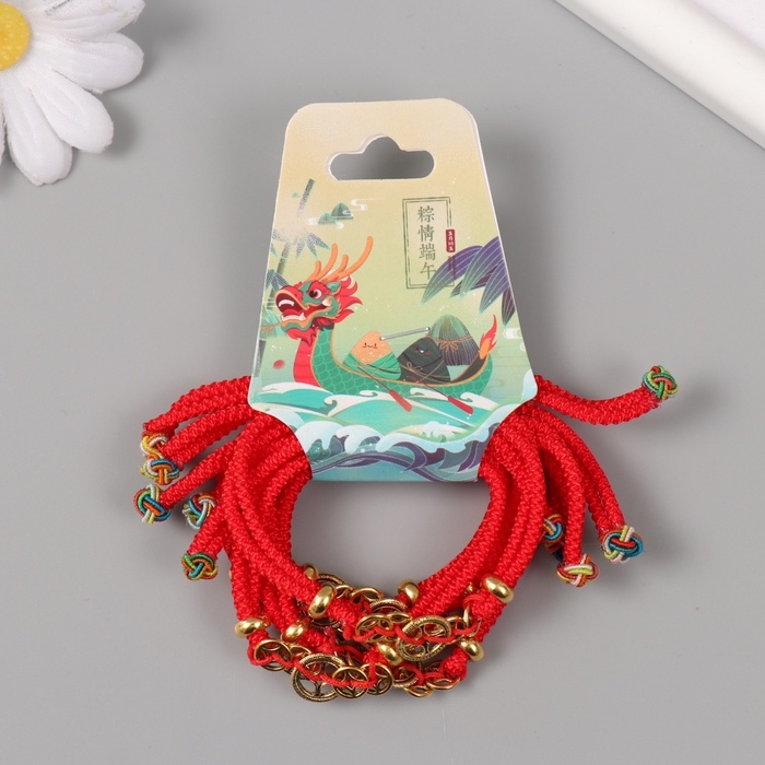 Браслет фен-шуй Браслет фен-шуй "Монетки" регулируемая длина набор 5 шт