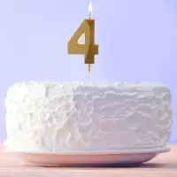 Свеча для торта, цифра &laquo;4&raquo;, 11.5&times;2.3 см