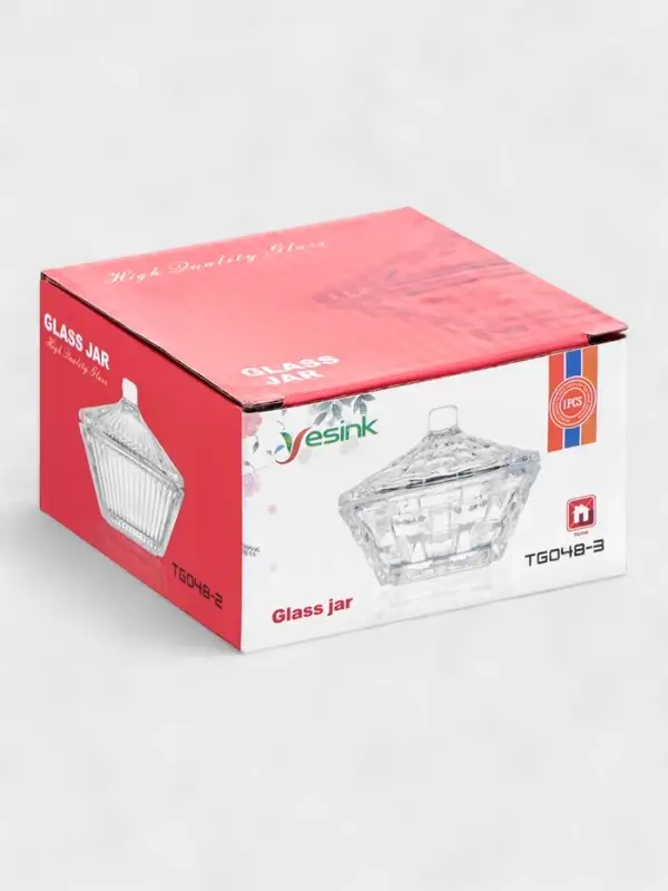 Конфетница с крышкой  Конфетница с крышкой "Рождество" 7,5х5,5 см, прозрачная