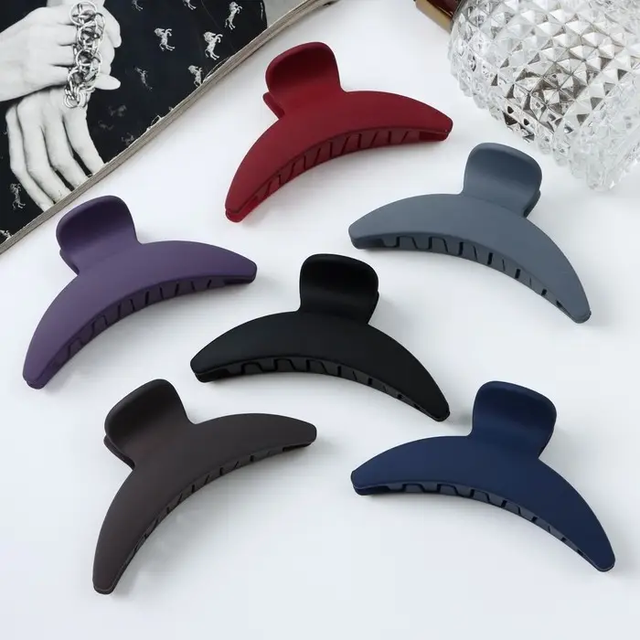 Крабик для волос «Леона», дуга классика матовый, 8 см, МИКС