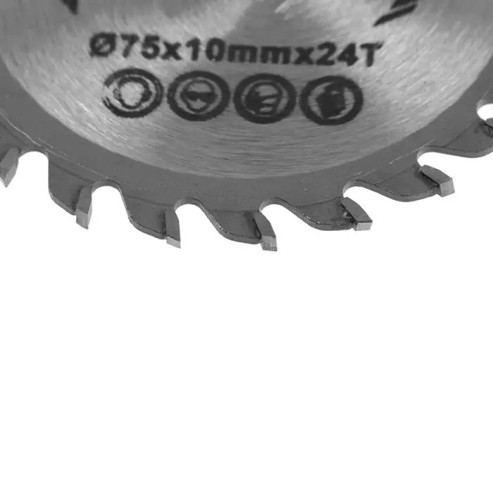 Диск пильный по дереву ТУНДРА, стандартный рез, 75&times;10 мм, 24 зуба