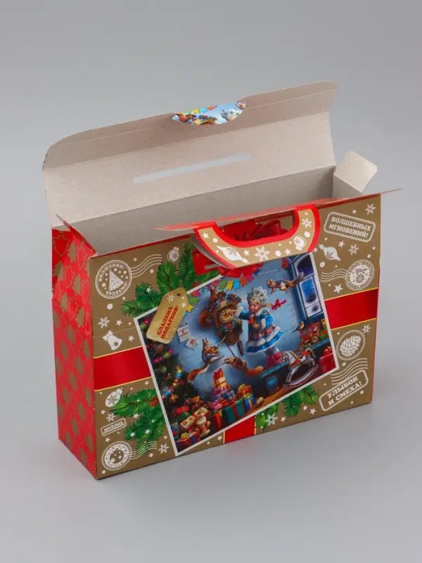 Коробка Новогодняя подарочная Коробка Новогодняя подарочная "Фотография" 26 х 19,5 х 7,5 см