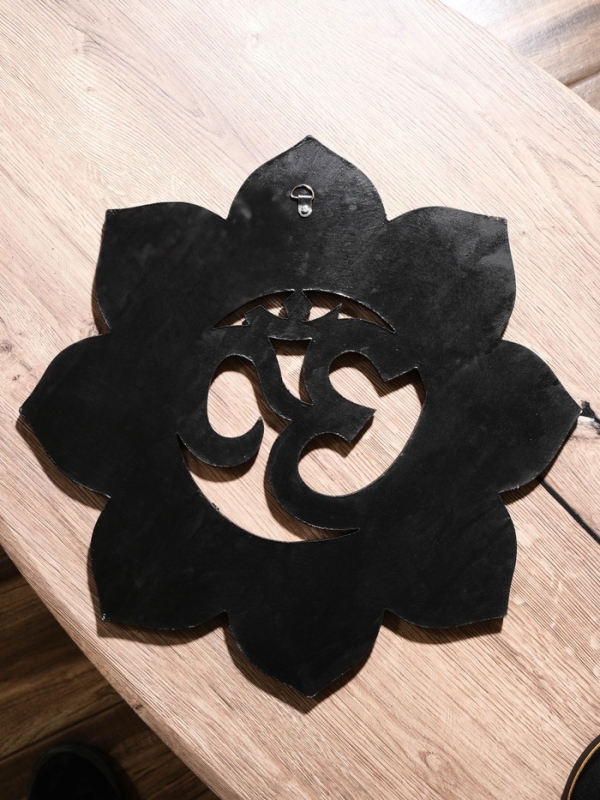 Панно резное МДФ "ОМ", 40х40х0,6 см, золотой край