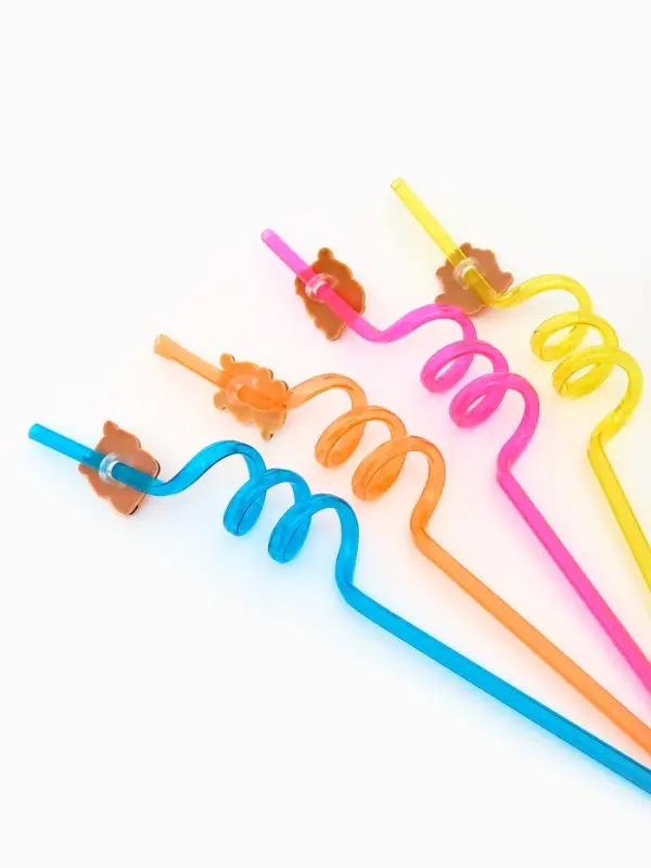 Трубочки для коктейля "Капибары" набор 4 шт