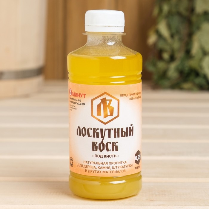 Влаго-биозащитная пропитка  Влаго-биозащитная пропитка "Лоскутный воск" "под кисть", 0,25л