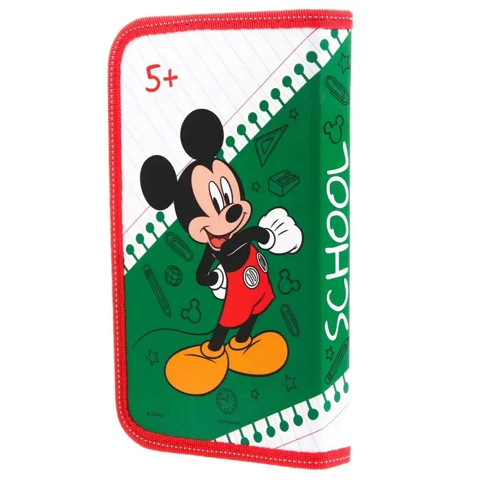 Пенал каркасный, 1 секция, 115х205х30 мм, ламинированный картон, Микки Маус Пенал каркасный, 1 секция, 115х205х30 мм, ламинированный картон, Микки Маус