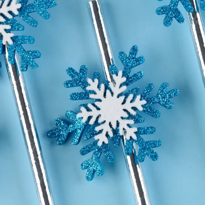 Трубочка двойная снежинка, набор 6 штук Трубочка двойная снежинка, набор 6 штук